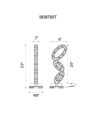 23" Metal Balanced LED Table Lamp