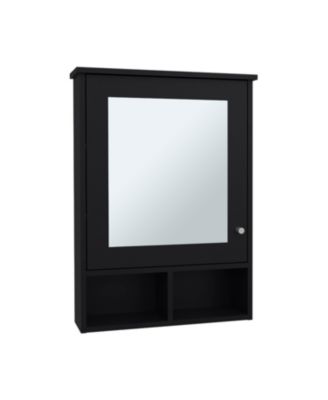 1Pc 5 Shelves, Mirrored Door & Space-Saving Design Medicine Cabinet