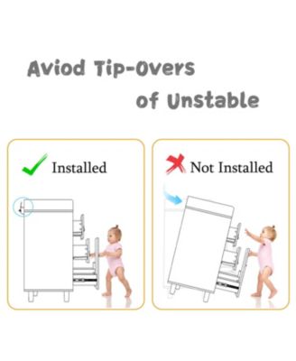 Diaper table with three drawers, baby changing station with multiple storage compartments