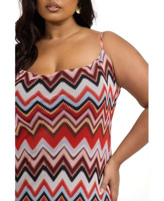 Women's Strapy Retro Print Mesh Maxi Dress