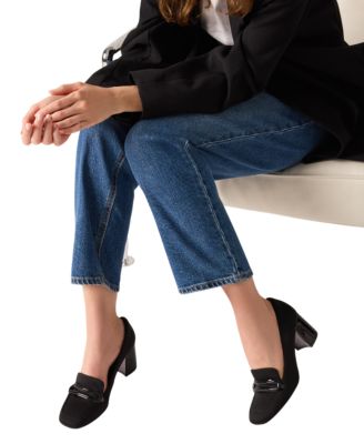 Women's Toni Stretch Block Heel Tailored Pumps