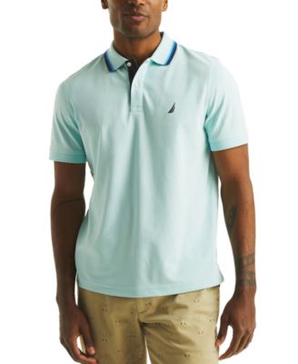 Men's Textured Tipped Collar Polo Shirt