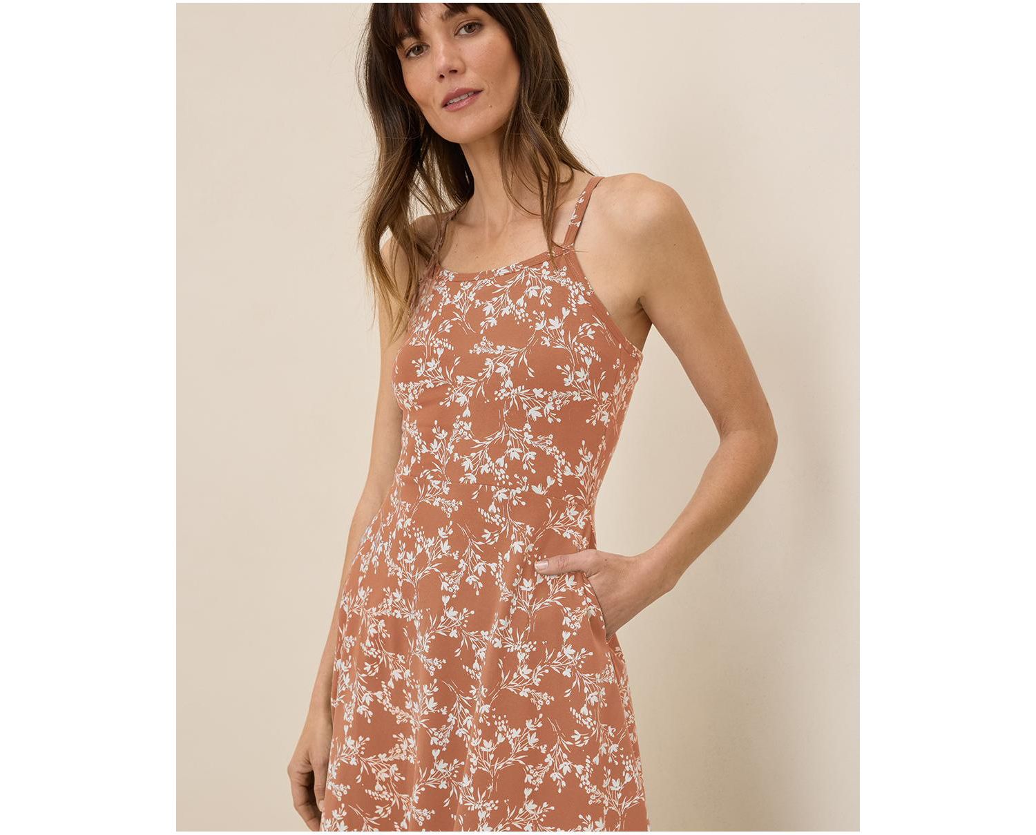 Women's Organic Cotton Fit & Flare Midi Dress - Shorty