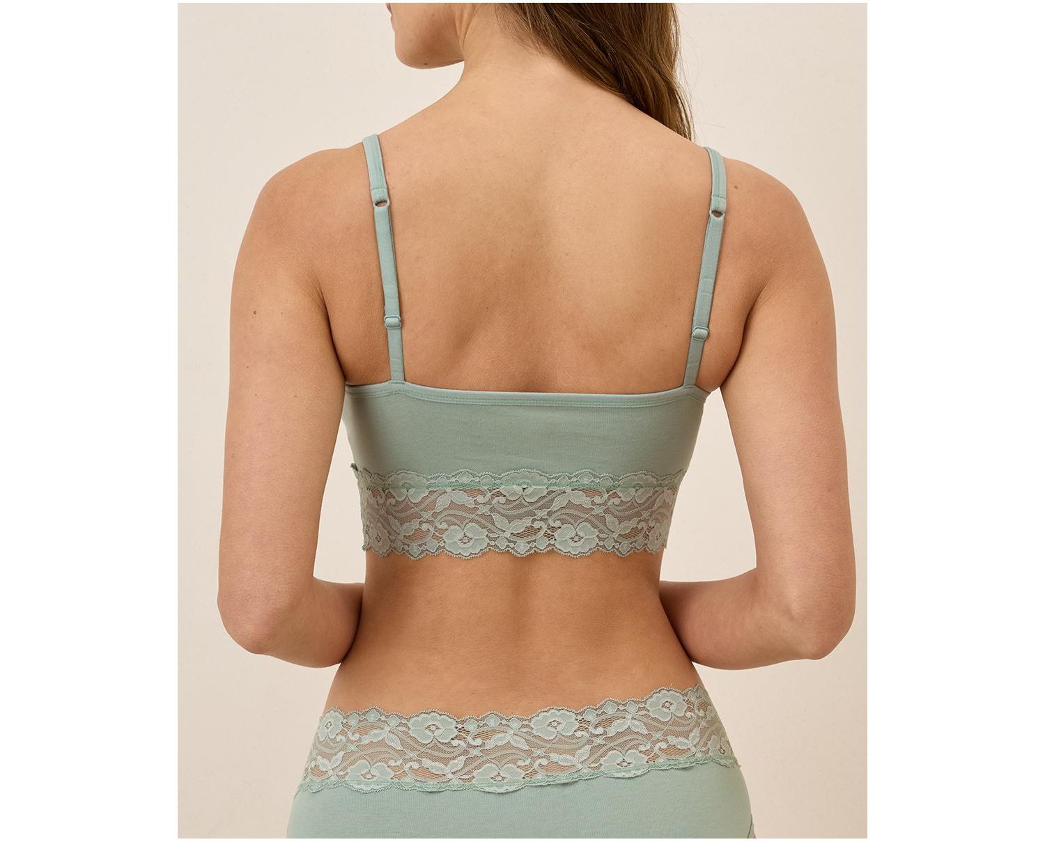 Women's Cotton Lace Smooth Cup Bralette