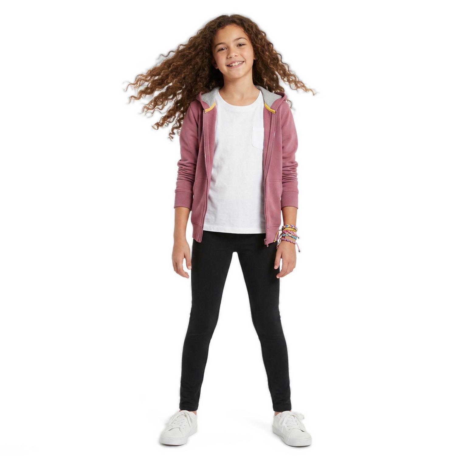Toddler Girls Fair Trade Organic Cotton Reinforced Knee Leggings 2-pack