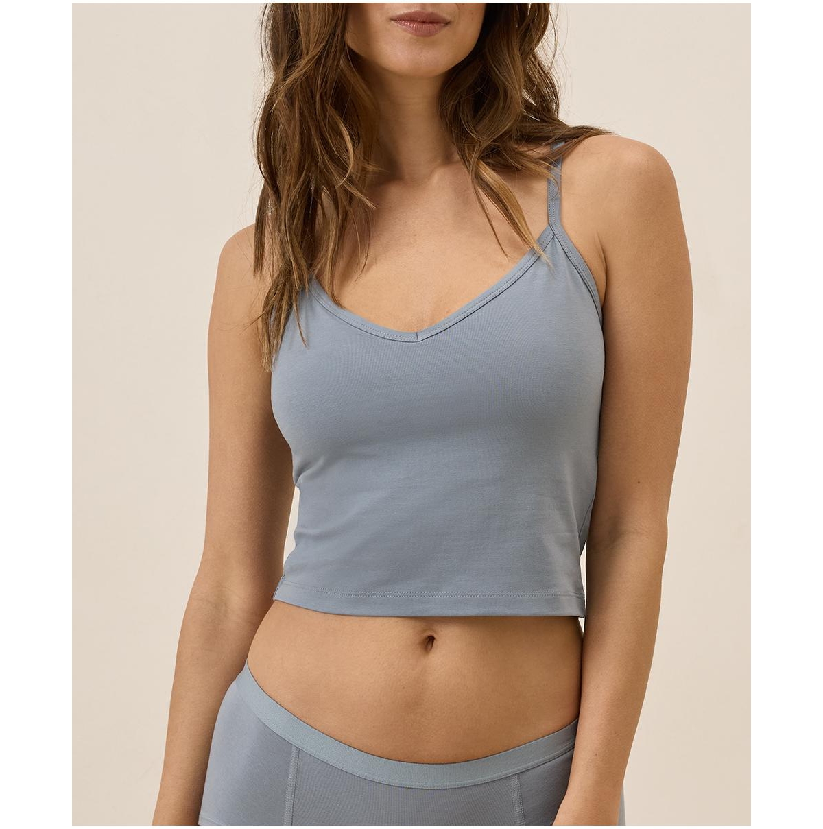 Women's Organic Cotton Everyday Shelf Bra Cropped Camisole 3-Pack - Rich neutrals
