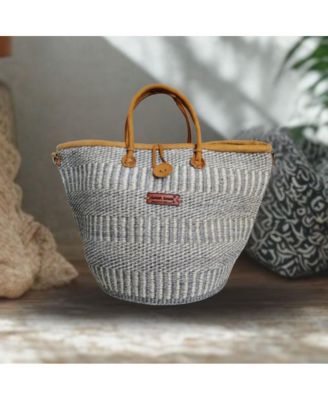 Ash Wisdom Handwoven Sisal Straw Basket Tote Bag