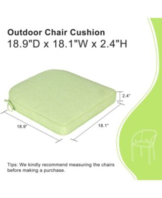 Outdoor Dining Chair Cushions Set of 4, Waterproof Patio Furniture Seat Cushions, Outdoor Chair Pads with Ties, 18 x 19 inch
