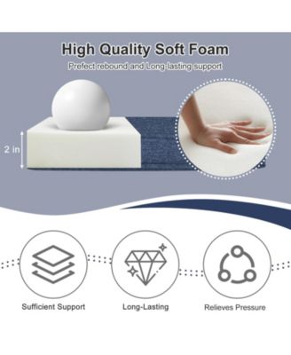 Outdoor Dining Chair Cushions Set of 4, Waterproof Patio Furniture Seat Cushions, Outdoor Chair Pads with Ties, 18 x 19 inch