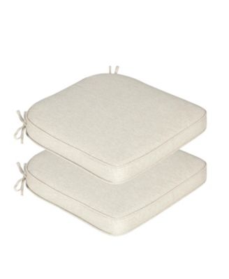 Outdoor Dining Chair Cushions Set of 2, Waterproof Patio Furniture Seat Cushions, Outdoor Chair Pads with Ties, 18 x 19 inch