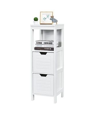 1-Pc. Wooden Bathroom Floor Cabinet with Multifunction Storage Rack and Organizer Stand