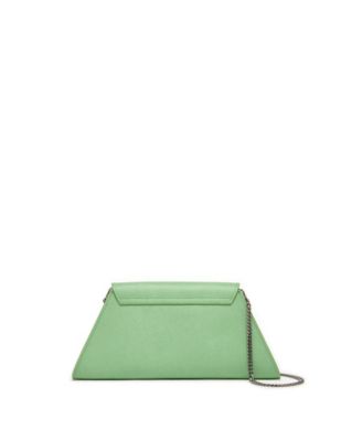 Leather Clutch Bag Summer Green Evening Purse Unique Women's Handbag