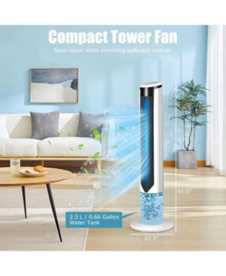 41" Oscillating, Quiet Portable Evaporative Air Cooler with Remote, 3 Modes, 3 Speeds, LED Display, 9H Timer, Floor Standing