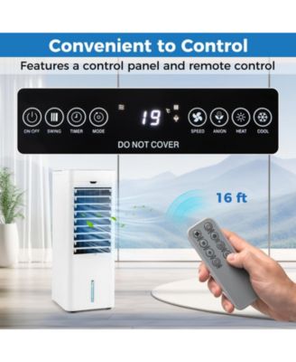 Evaporative Air Cooler and Heater with 3 Modes 3 Speeds and 2 Ice Boxes