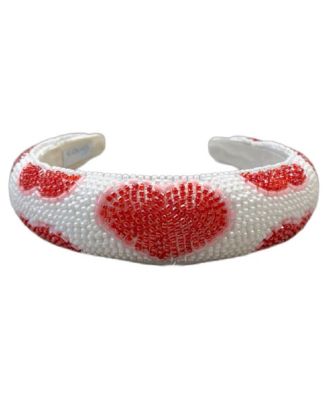 Traditional Headband - Beaded Hearts