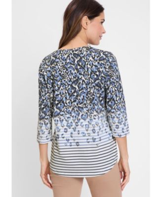 Women's Leo & Striped T-Shirt