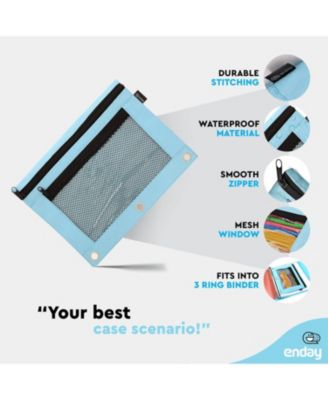 Pink Pencil Pouch For 3 Ring Binder, Zippered Binder Pencil Pouches, 3 Ring Pencil Pouch for Binder, Pencil Case for Binder, Large Pencil Bags for School, Home, and Office.