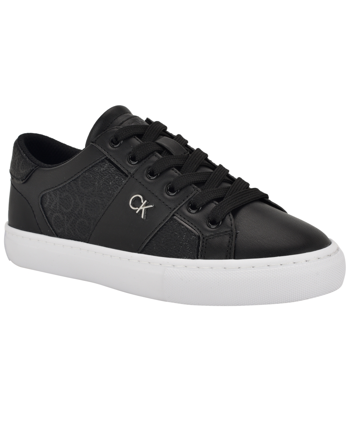 Women's Charie Logo Lace-up Sneakers - Black Logo