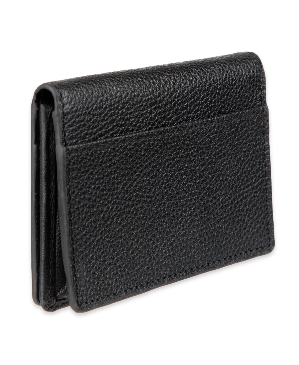 Guess Men's Rfid Tonal Gusset Card Case Wallet In Black