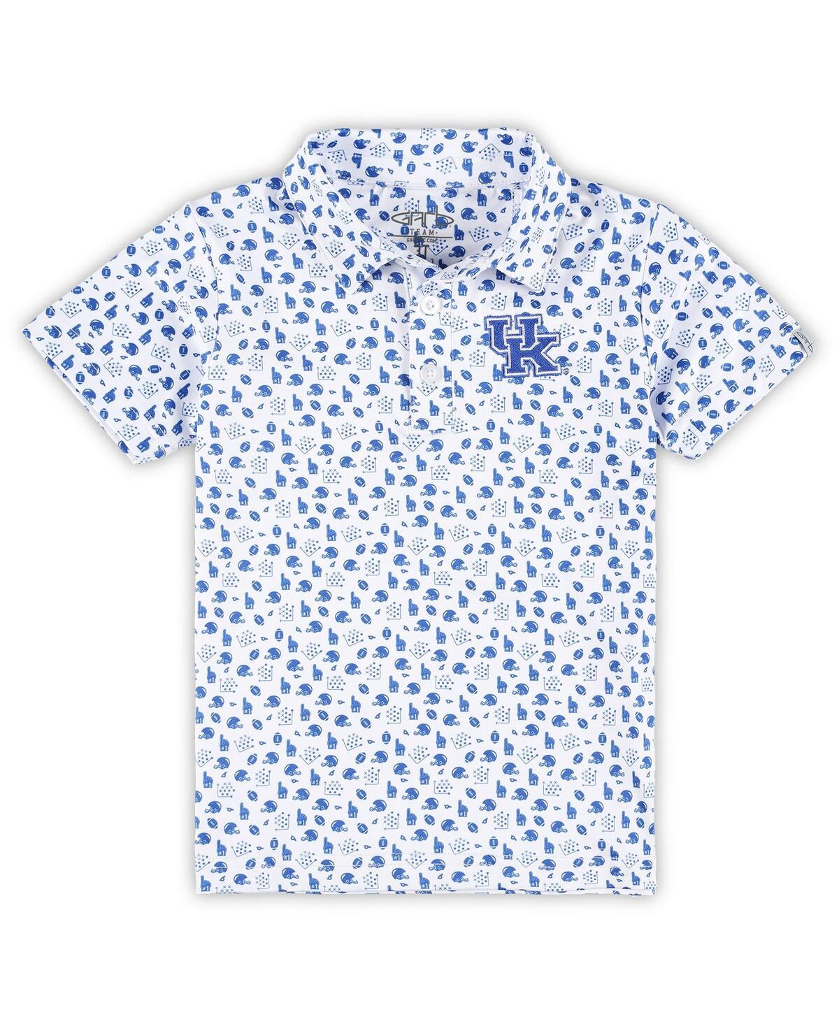 Shop Garb Toddler White Kentucky Wildcats Earnest Allover Print Polo Shirt