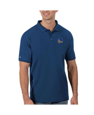 Antigua - Men's Royal Golden State Warriors Legacy Pique Polo