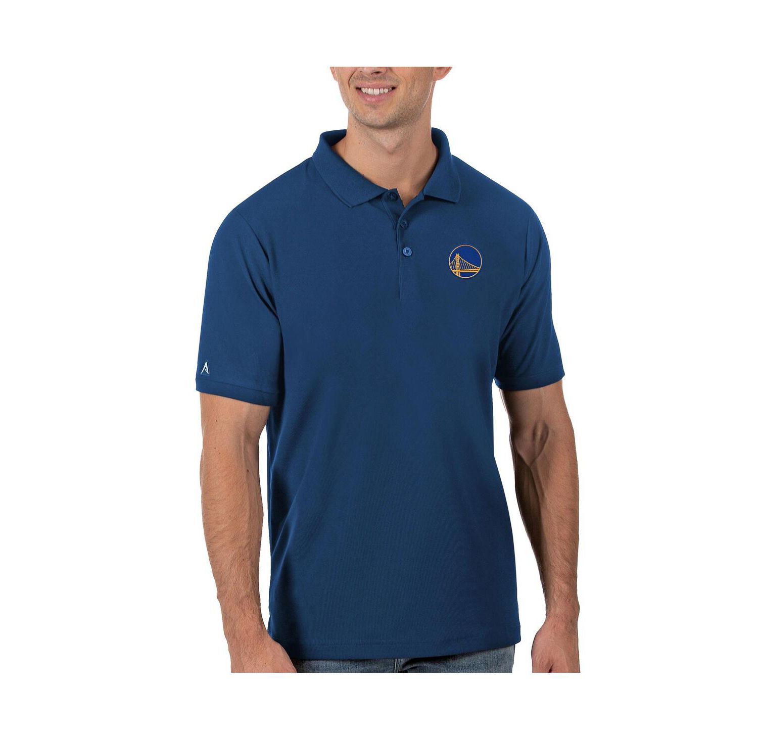 Men's Royal Golden State Warriors Legacy Pique Polo Shirt