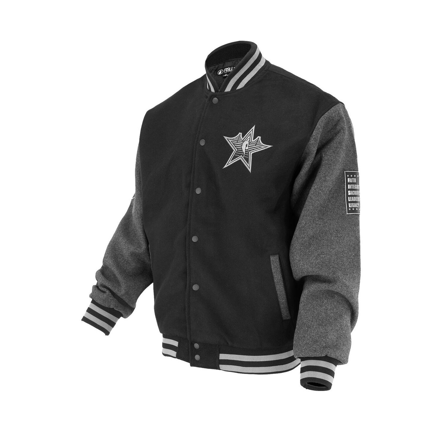 Men's and Women's Black 2025 All-Star Game Full-Snap Varsity Jacket