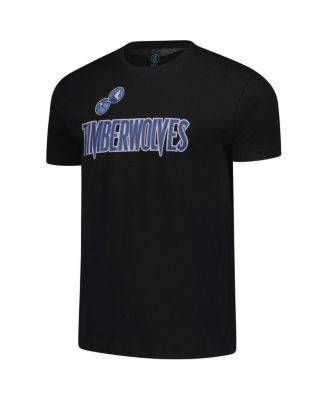 Мужская и женская черная футболка с логотипом Minnesota Timberwolves Oversize от FISLL