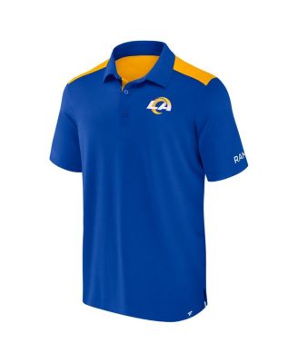 Мужская футболка-поло Fanatics королевского/золотого цвета Los Angeles Rams Color Block