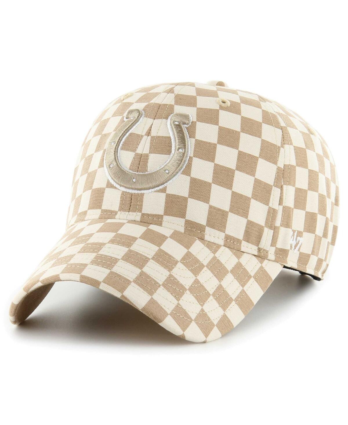 Women's Tan Indianapolis Colts Vibe Check Clean Up Adjustable Hat - Tan