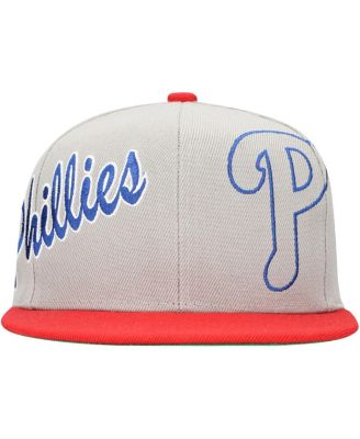 Men's Gray Philadelphia Phillies Knock Out Panel Snapback Hat
