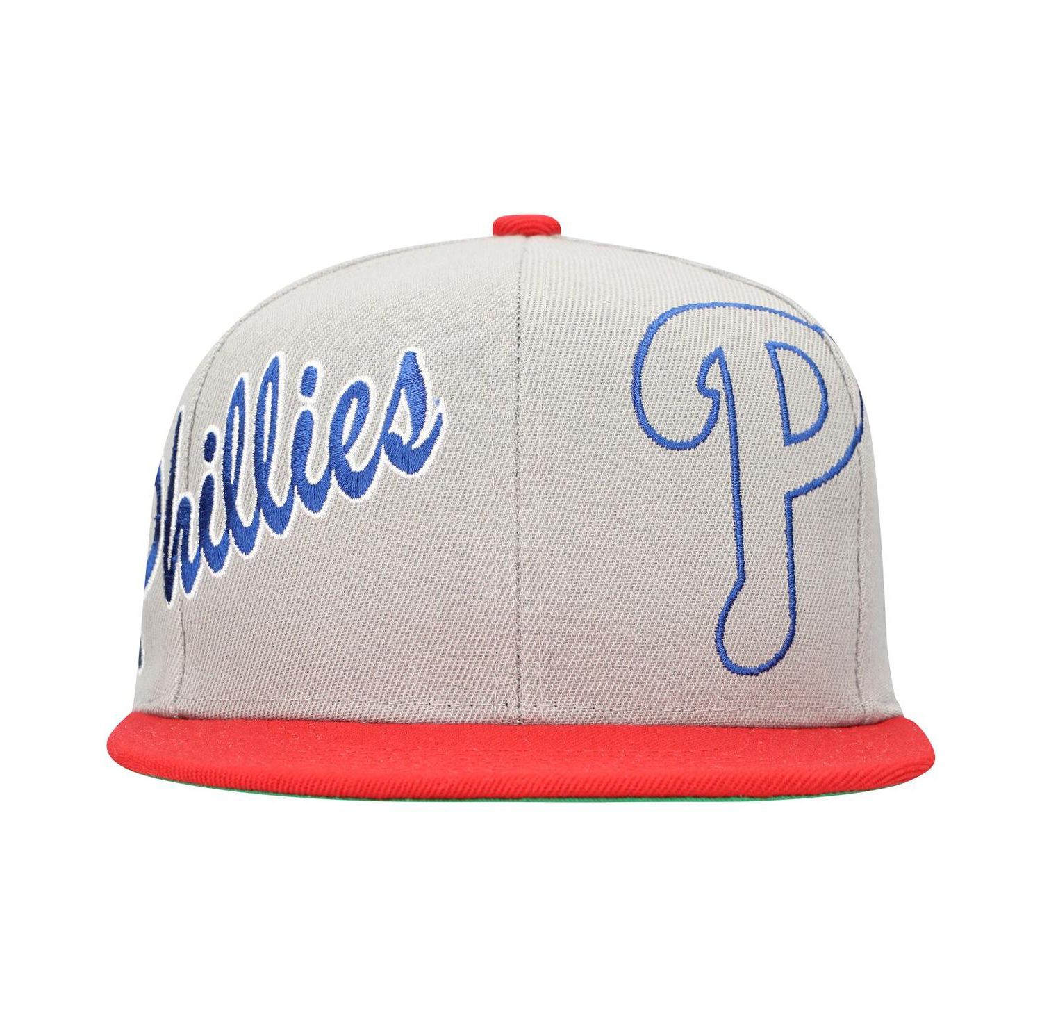 Men's Gray Philadelphia Phillies Knock Out Panel Snapback Hat