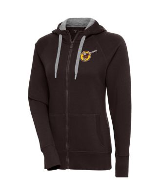 Antigua - Women's Brown San Diego Padres Cooperstown Victory Full-Zip Hoodie