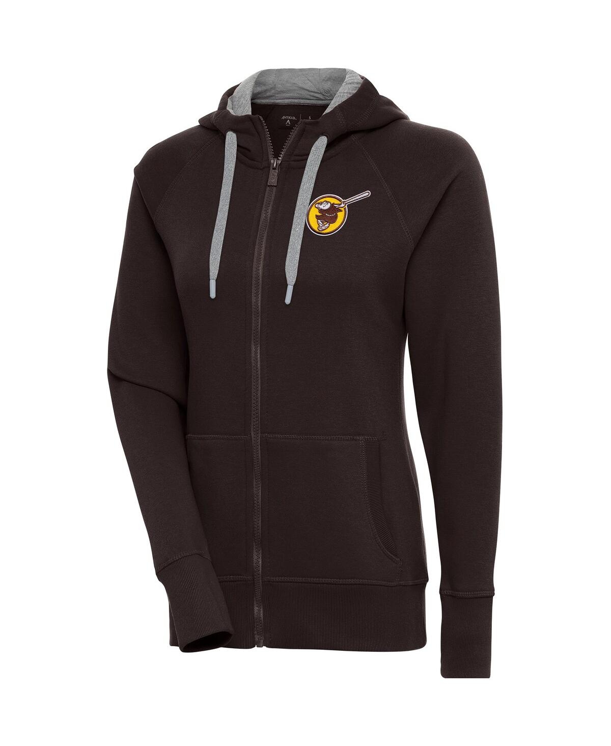 Women's Brown San Diego Padres Cooperstown Victory Full-Zip Hoodie - Brown