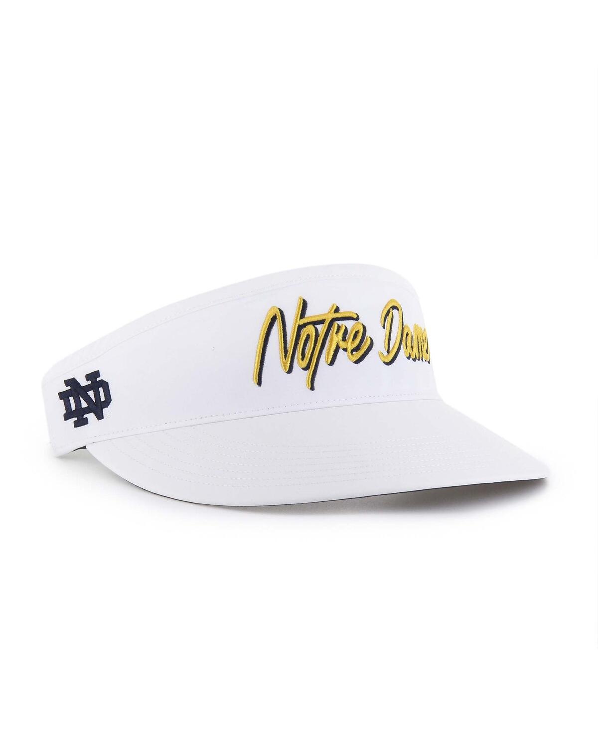 Men's White Notre Dame Fighting Irish Melbourne Brrr Adjustable Visor Hat - White