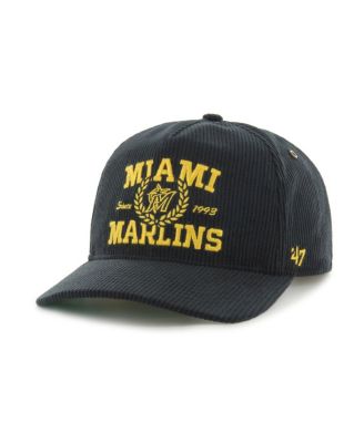 Мужская брендовая черная вельветовая шапка-ушанка Miami Marlins Laurus 47-го года выпуска.