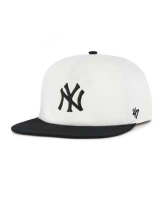 Брендовая мужская белая/черная кепка New York Yankees Foundation Captain Snapback 47-го года выпуска