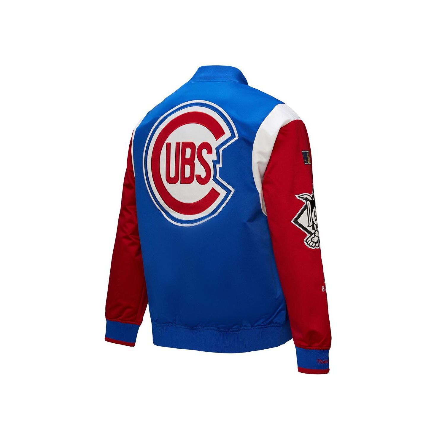 Men's Royal/Red Chicago Cubs Cooperstown Collection Team Origins Satin Full-Snap Jacket