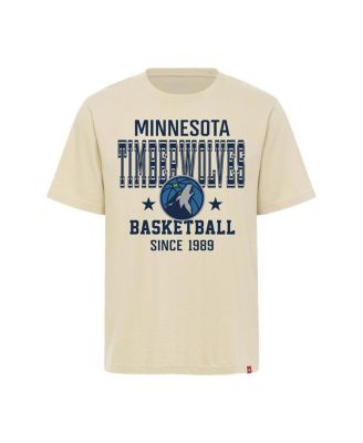 Мужская и женская кремовая футболка премиум-класса Minnesota Timberwolves Duke от Sportiqe