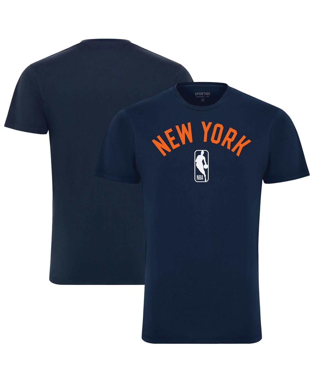Men's and Women's Navy New York Knicks Bingham T-Shirt - Navy