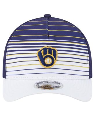 Мужская темно-синяя шляпа Milwaukee Brewers Gradient 940 M с регулируемой тульей New Era