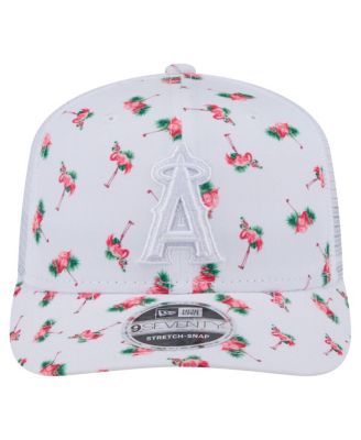 Men's White Los Angeles Angels Flamingo Mesh Back 9SEVENTY Stretch-Snap Hat