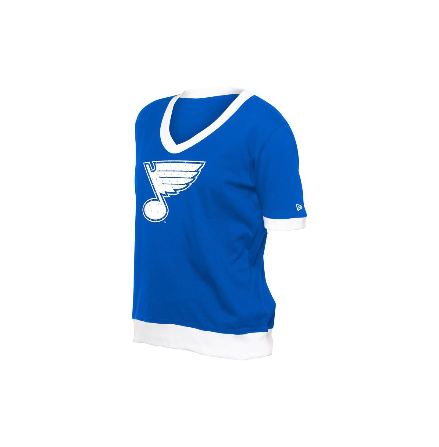 Женская футболка New Era Blue St. Louis Blues Game Day Rhinestuds — фото 2