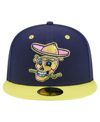 Мужская темно-синяя/желтая кепка New Era Lynchburg Hillcats Copa de la Diversion 59, приталенная по размеру.