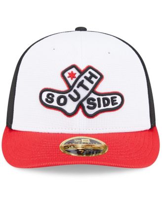 Мужская бело-красная кепка New Era Chicago White Sox 2025 City Connect для тренировок по бейсболке с низким профилем, 59-дюймовая приталенная шляпа