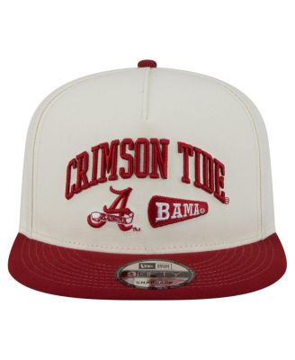 Men's White Alabama Crimson Tide Collegiate 9FIFTY A-Frame Snapback Hat