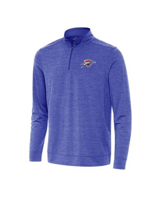 Antigua - Men's Heather Royal Oklahoma City Thunder Bright Quarter-Zip Top