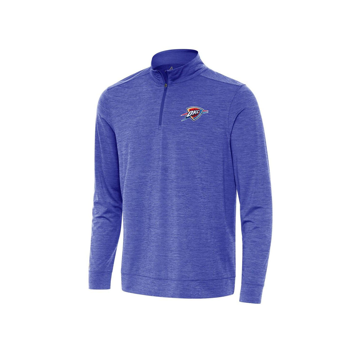 Men's Heather Royal Oklahoma City Thunder Bright Quarter-Zip Sweatshirt