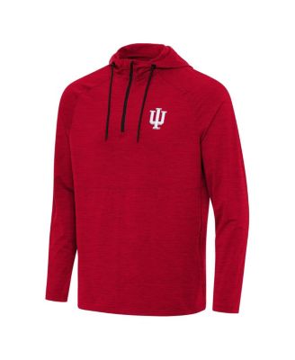 Мужская толстовка с капюшоном на молнии Antigua Heather Red Indiana Hoosiers Spikes
