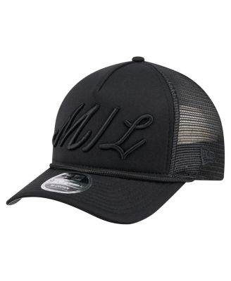New Era - Men's Black Milwaukee Brewers City Initial 9FORTY A-Frame M-Crown Adjustable Trucker Hat